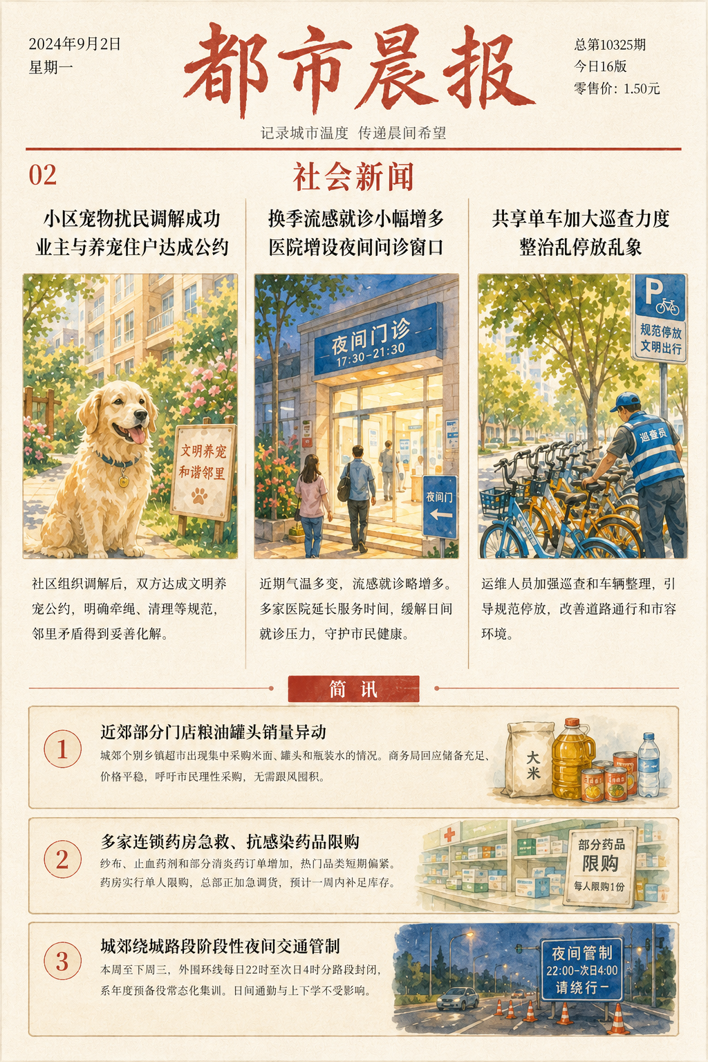 都市晨报第一版